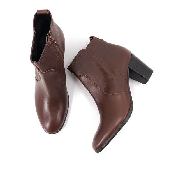 Gianni Gregori Booties Ankle Leather Brown Size 41 - Picture 1 of 11